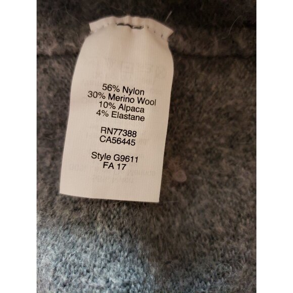Madewell Womens Long Cardigan Gray Merino Wool Alpaca Open front Pockets Size M - Picture 6 of 15